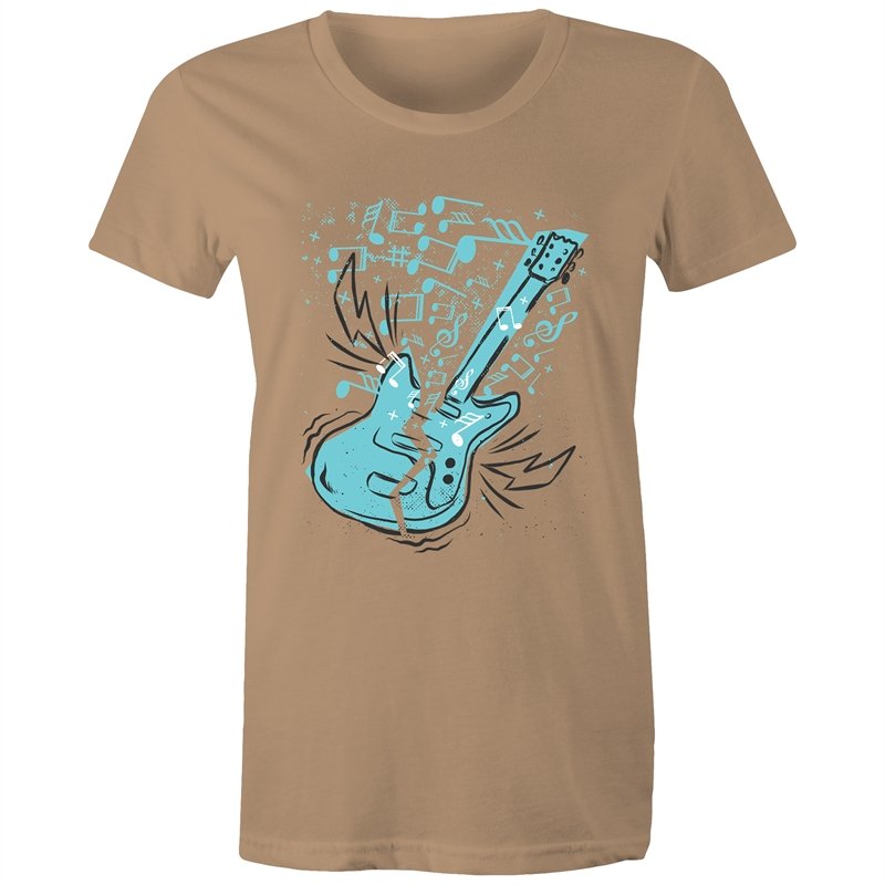 Women's Aqua Guitar T-shirt