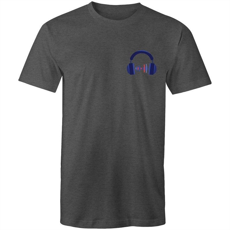 Men's Music Headphones Pocket T-shirt