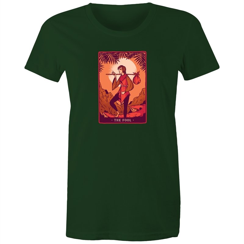Women's Funny The Fool Tarot Card T-shirt