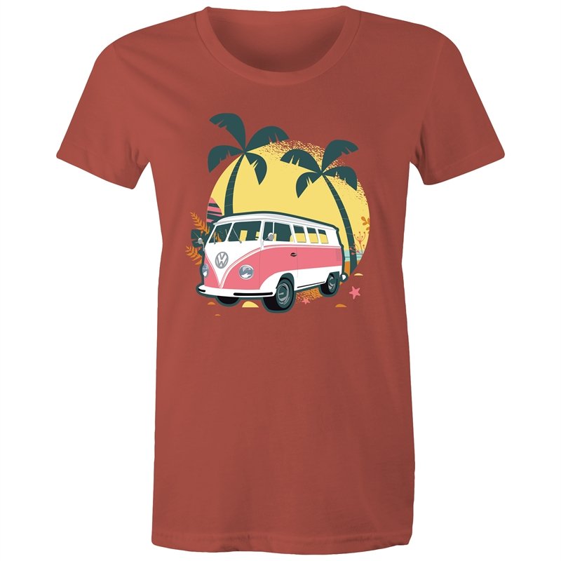 Women's Beach Kombi Van T-shirt