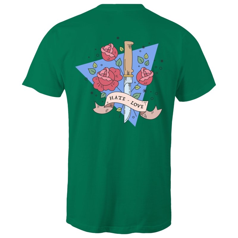 Men's Hate And Love Print T-shirt