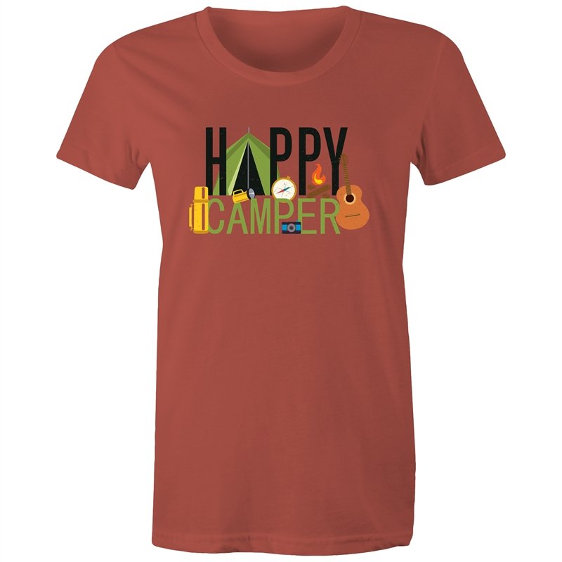 Women's Happy Camper Camping T-shirt