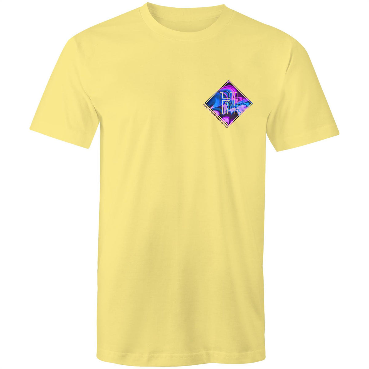 Men's Purple Wave Hippie House Pocket T-Shirt