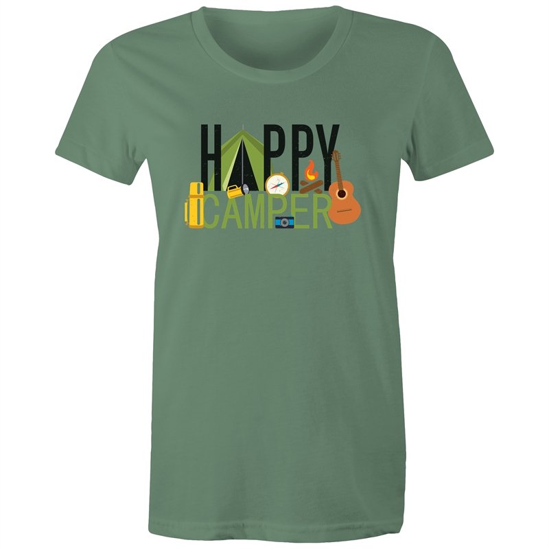 Women's Happy Camper Camping T-shirt