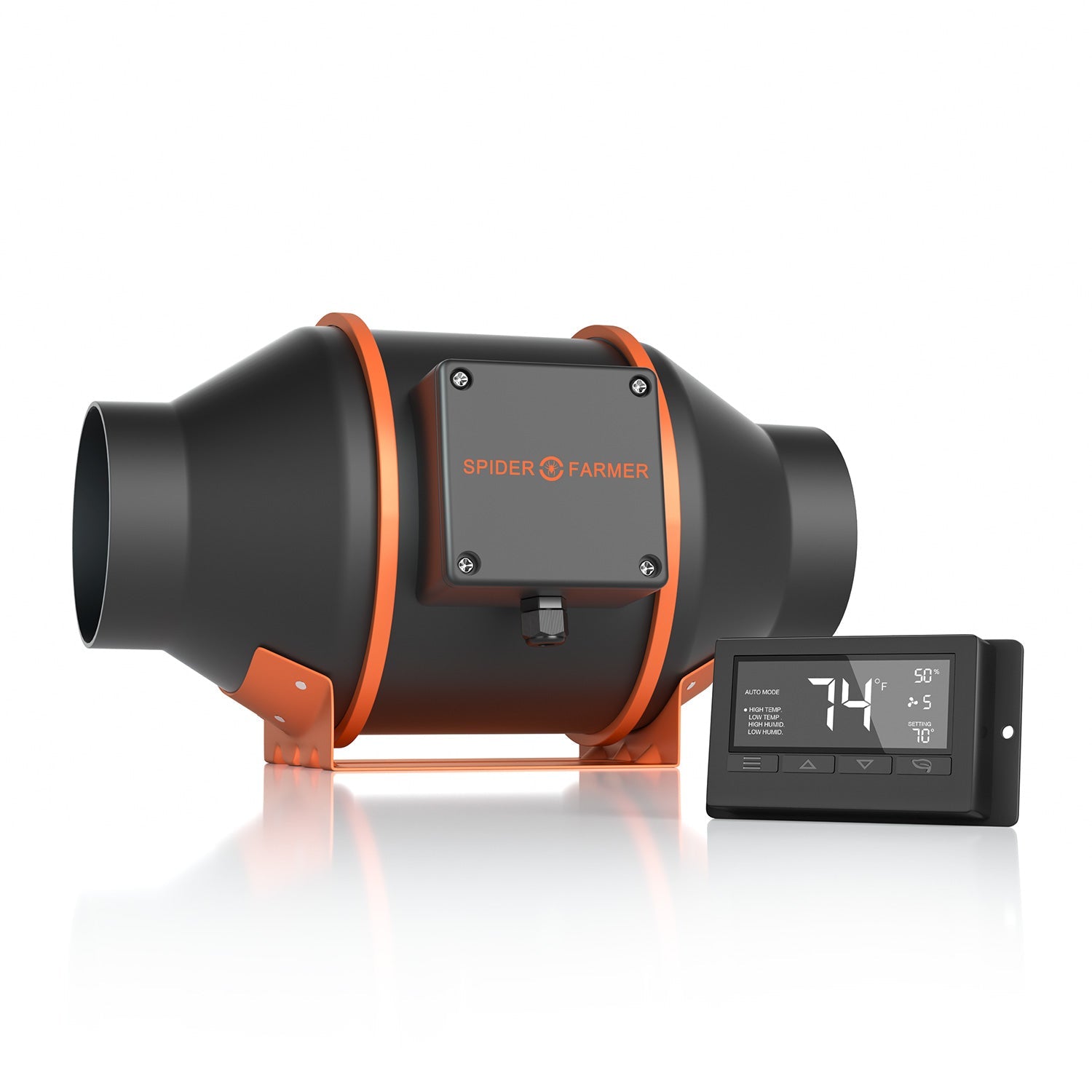 4 Inch Inline Duct Fan With Temperature Control