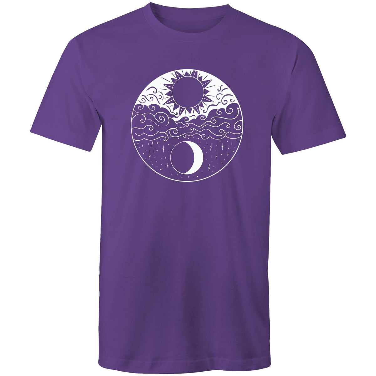 Men's Cool Sun And Moon Art T-shirt