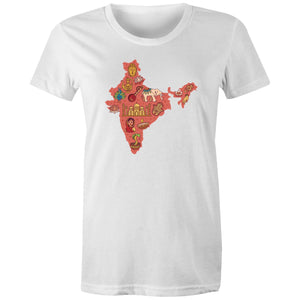 Women's Map Of India T-shirt