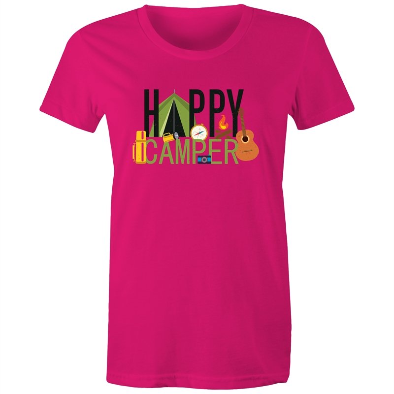 Women's Happy Camper Camping T-shirt