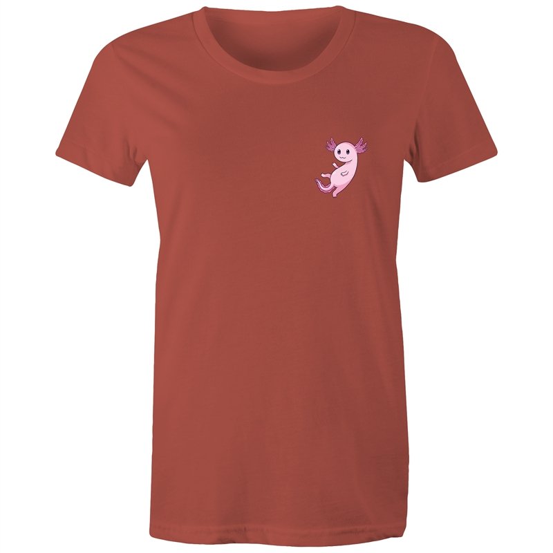 Women's Pink Pocket Print Creature T-shirt