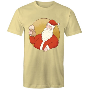 Men's Beer Drinking Santa T-shirt