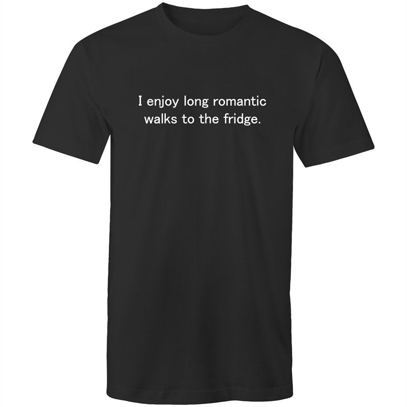 Men's Funny I Enjoy Long Romantic Walks To The Fridge T-shirt