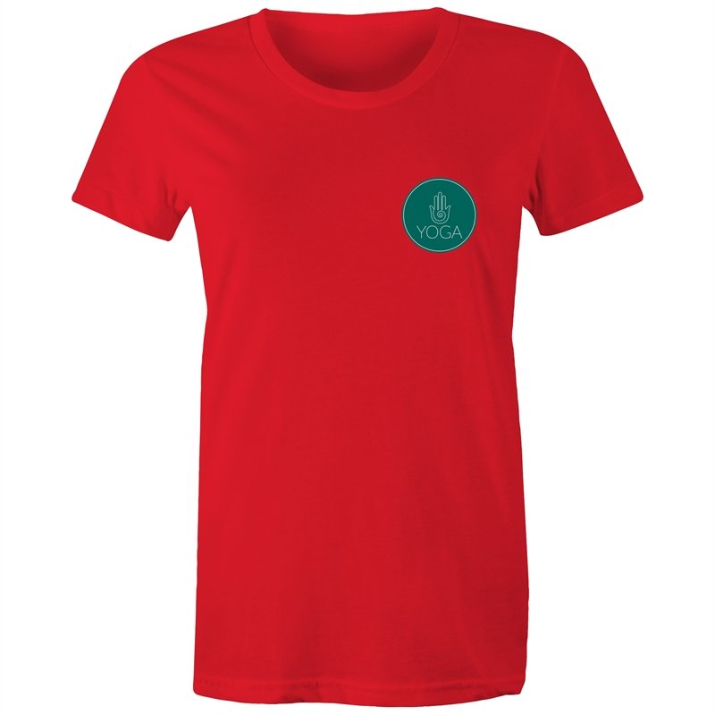 Women's Yoga Logo Pocket Print T-shirt