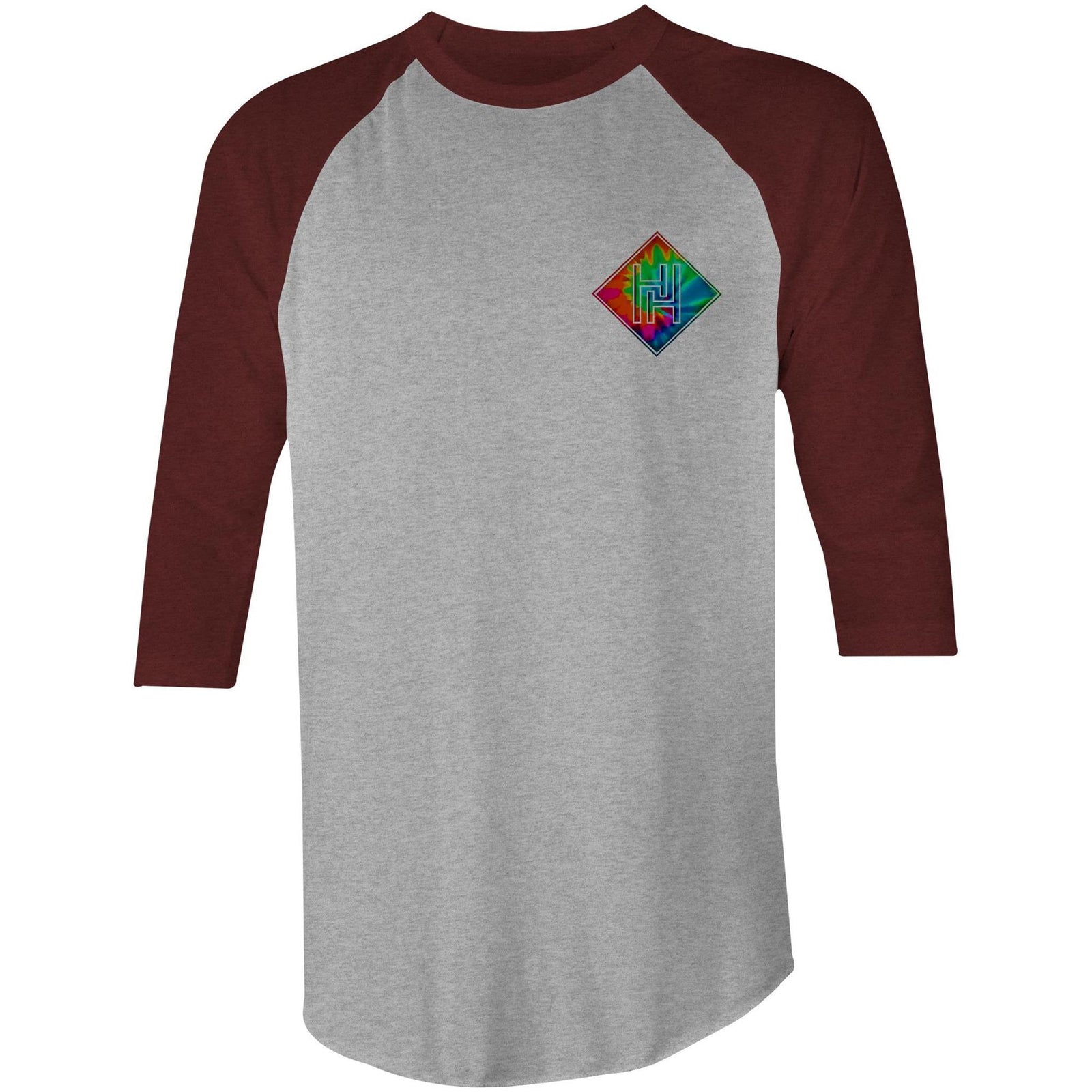 Tie Dye Hippie House Pocket 3/4 Sleeve T-Shirt