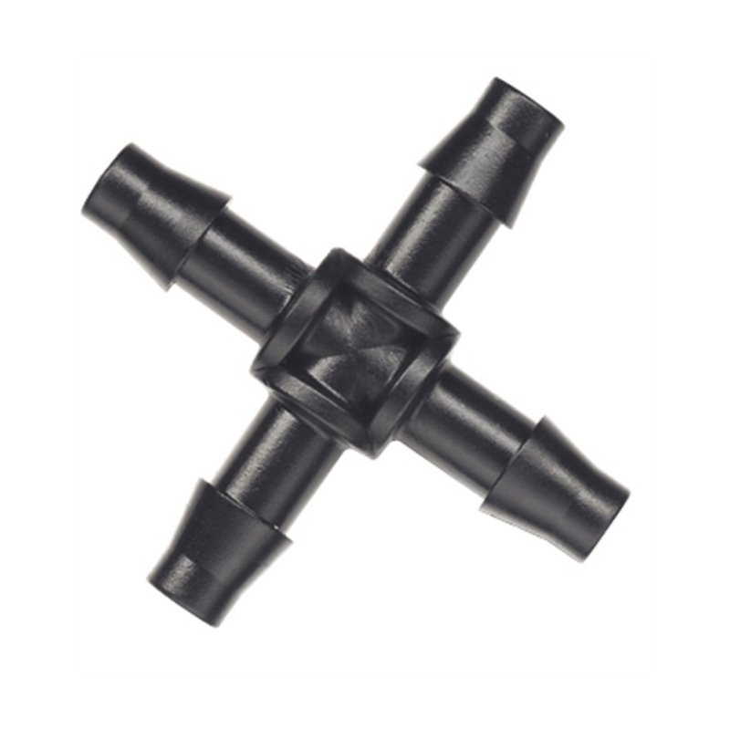4mm Barbed Cross Connector | 50 Pack