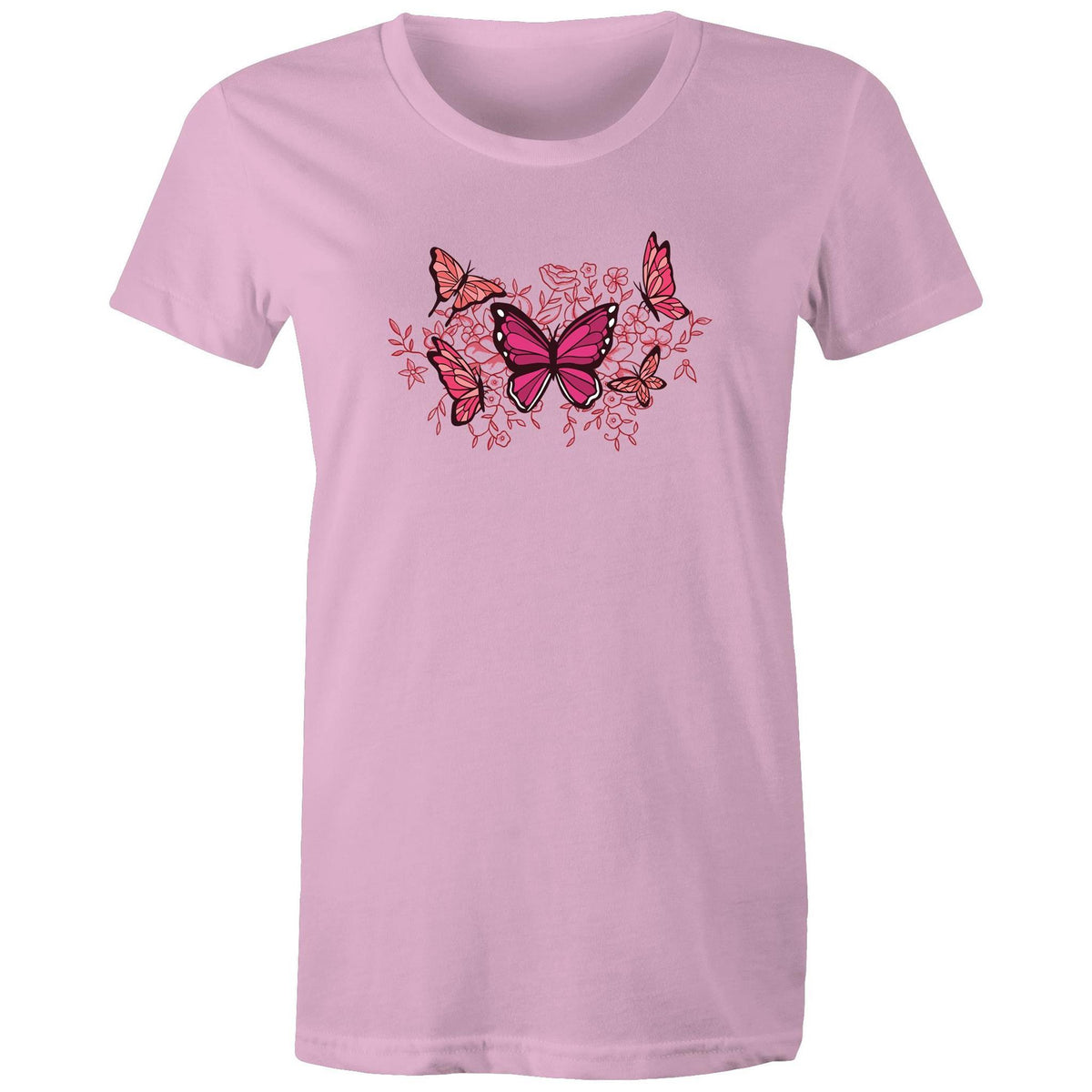 Women's Butterflies and Flowers T-shirt
