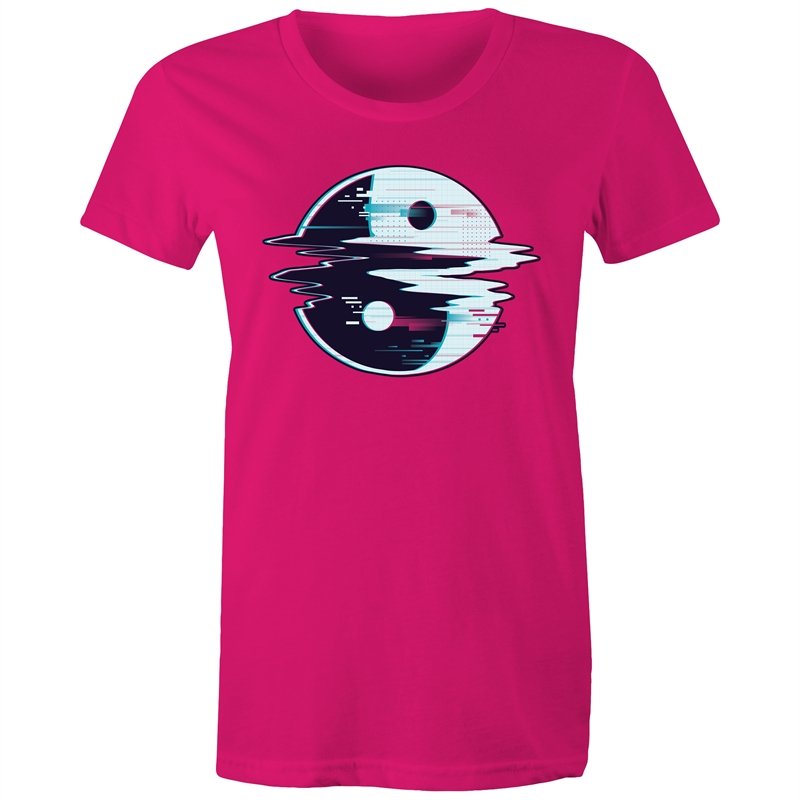 Women's Glitching Yin Yang T-shirt