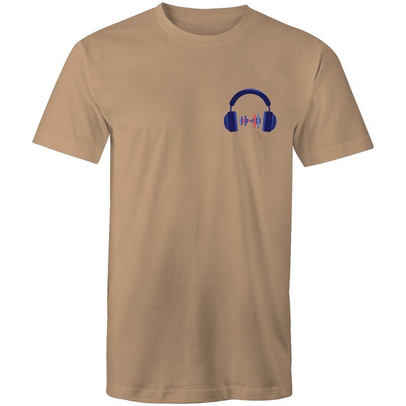 Men's Music Headphones Pocket T-shirt
