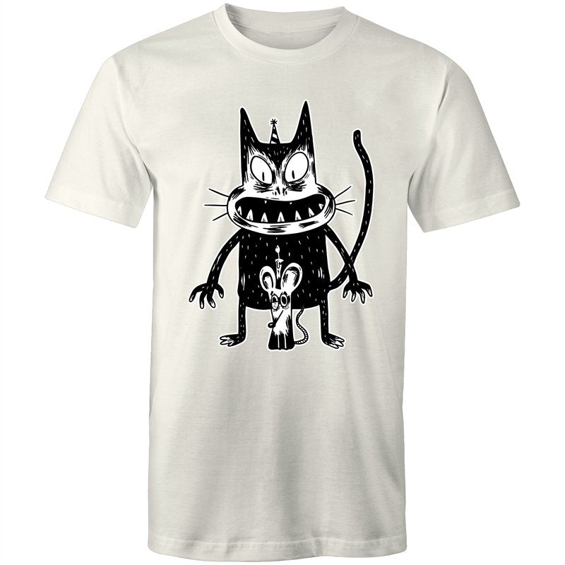 Men's Angry Cat Birthday Printed T-shirt