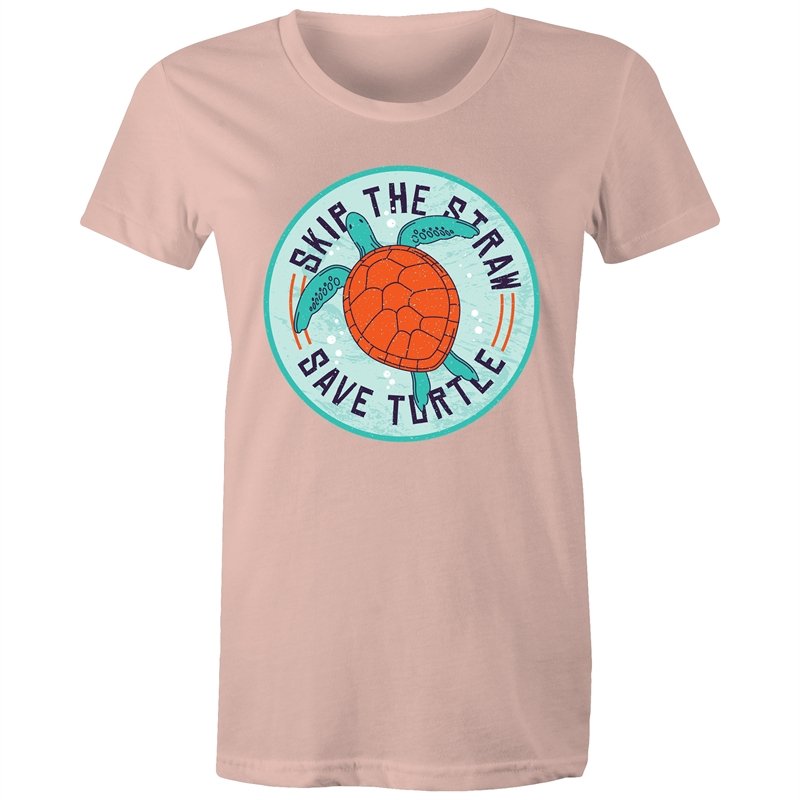 Women's Skip The Straw Save Turtles T-shirt