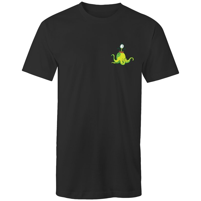 Men's Long Styled Tentacle Monster Pocket T-shirt
