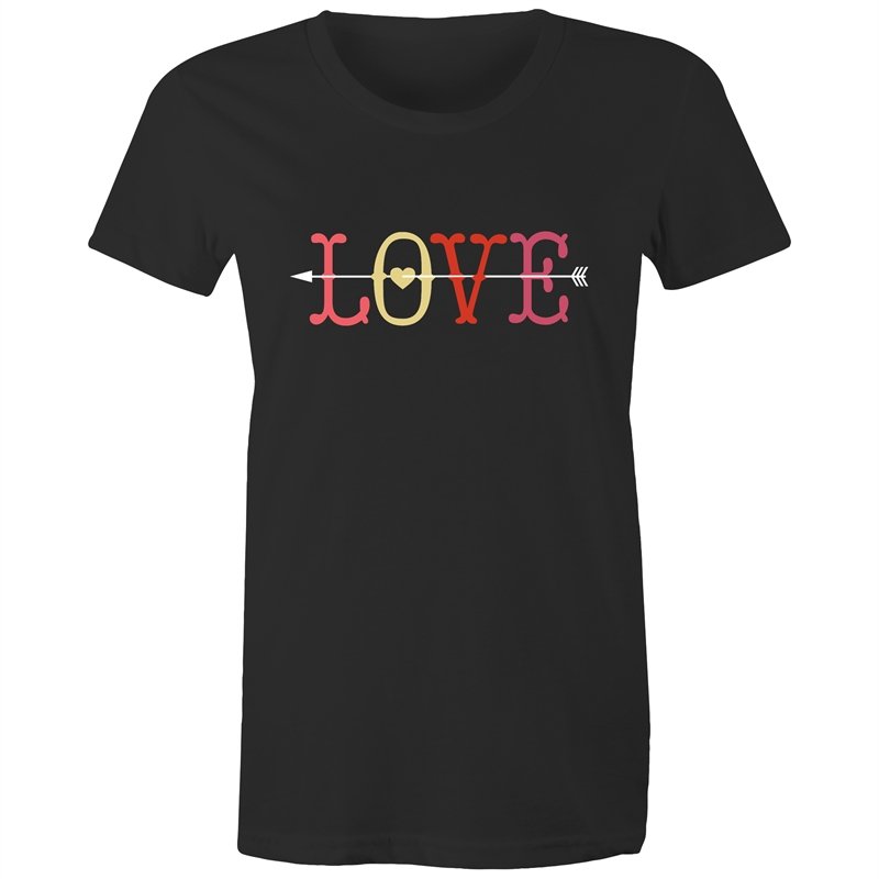 Women's Love With Cupid Arrow T-shirt