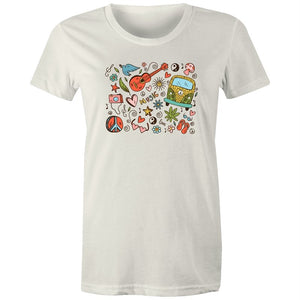 Women's Hippie Designed T-shirt