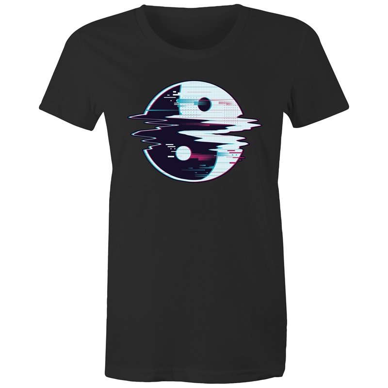 Women's Glitching Yin Yang T-shirt