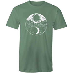 Men's Cool Sun And Moon Art T-shirt