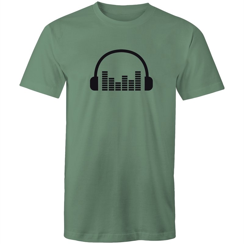 Men's Music Head Phones Sound Bar T-shirt