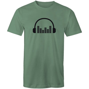 Men's Music Head Phones Sound Bar T-shirt