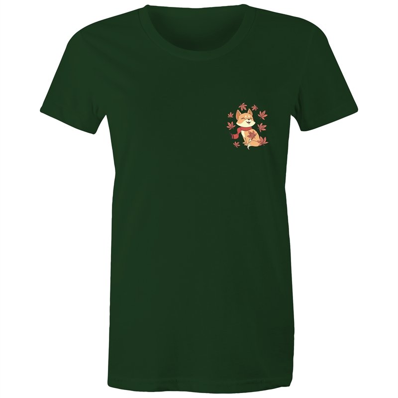 Women's Cute Spring Fox Pocket T-shirt