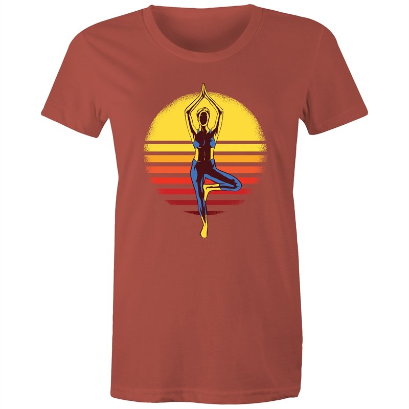 Women's Yoga Sunset T-shirt