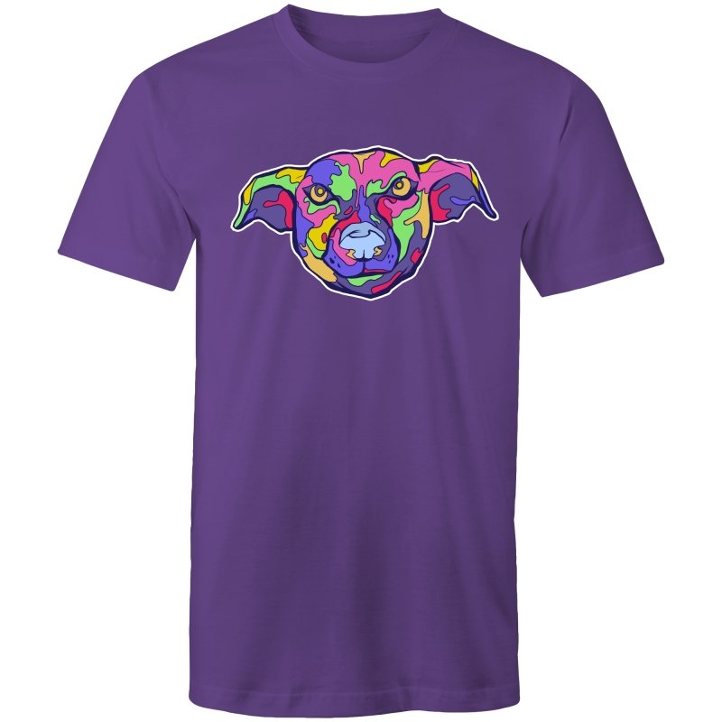 Men's Trippy Multi-Colour Dog T-shirt