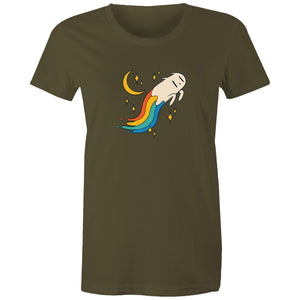 Women's Rainbow Cat T-shirt - The Hippie House