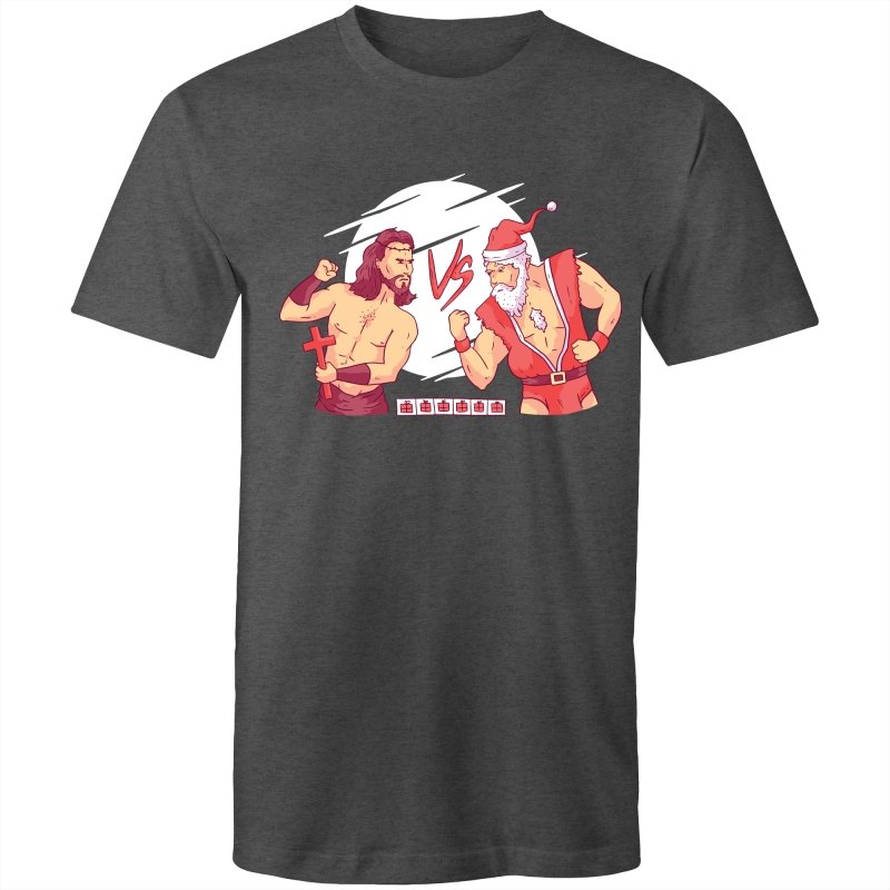 Men's Funny Jesus VS Santa T-shirt