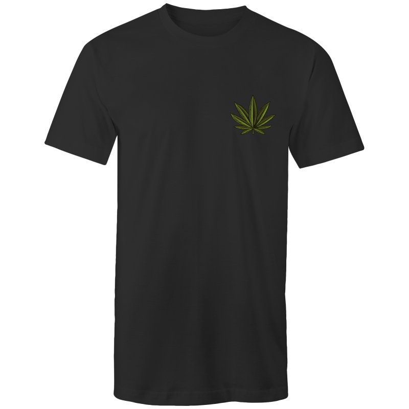 Men's Long Cannabis Pocket T-shirt