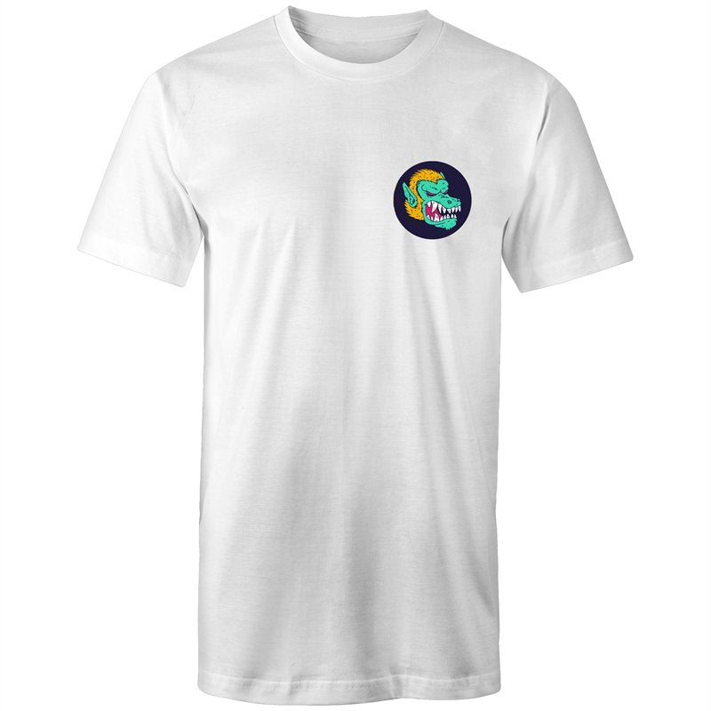 Men's Long Styled Ware Wolf Pocket T-shirt