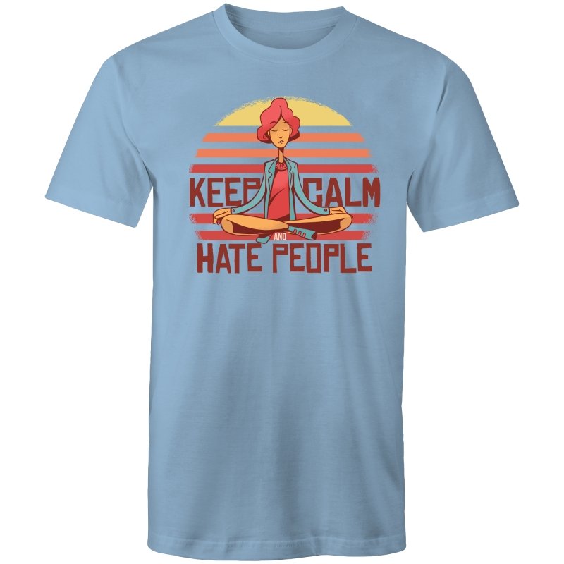 Men's Funny Keep Calm And Hate People T-shirt