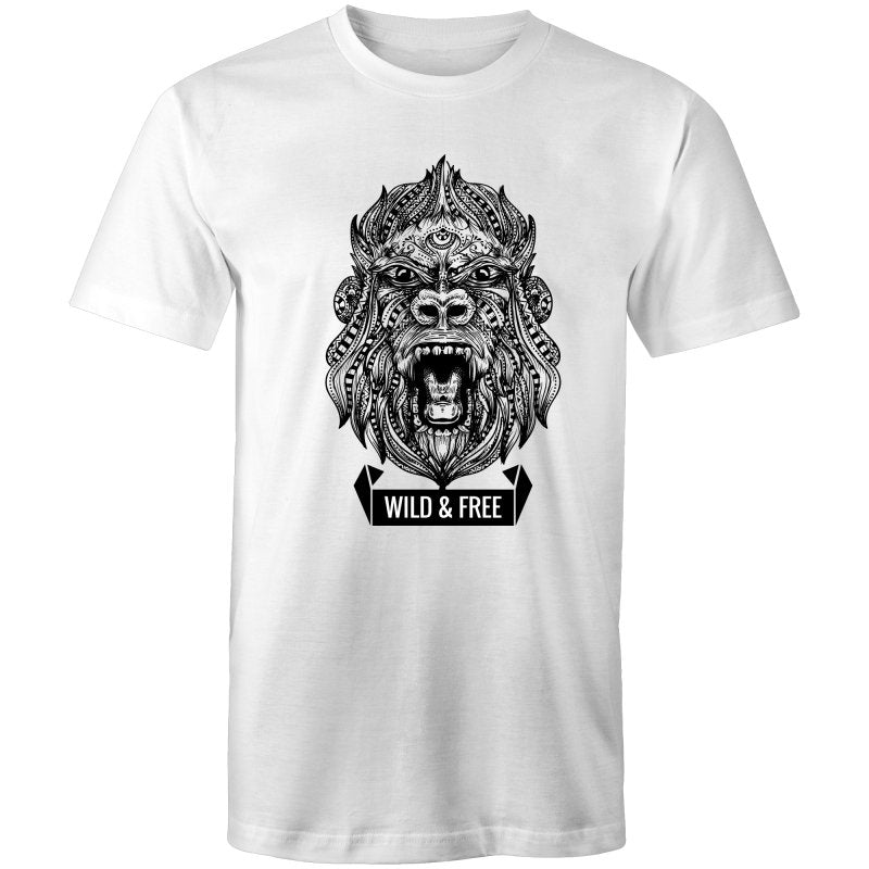 Men's Wild And Free White T-shirt