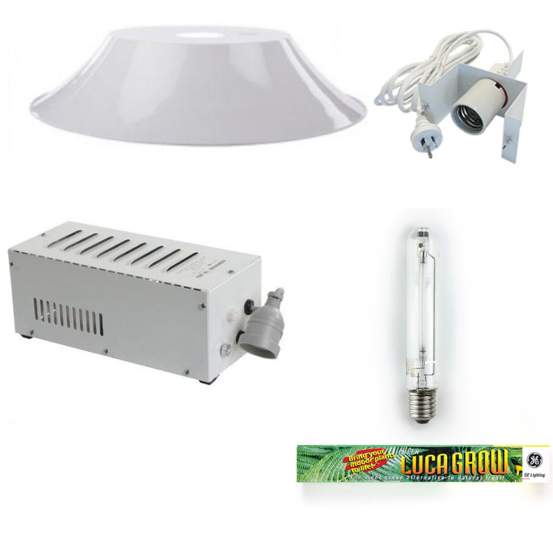 600w HPS Grow Light Kit | Lucagrow Bulb + 900mm Deep Bowl + Ballast