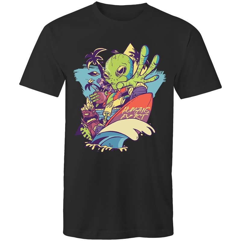 Men's Cool Surfing Alien T-shirt
