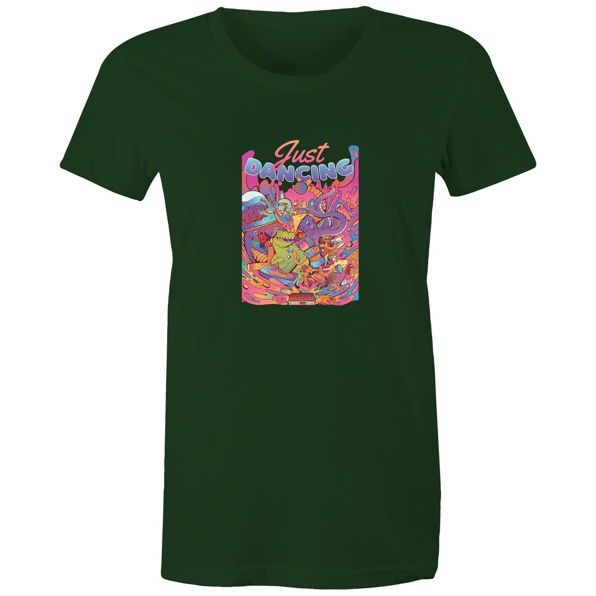 Women's Just Dancing Colourful T-shirt