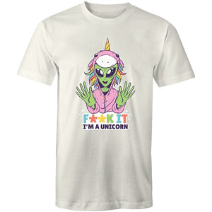 Men's Funny + Rude Alien Unicorn T-shirt