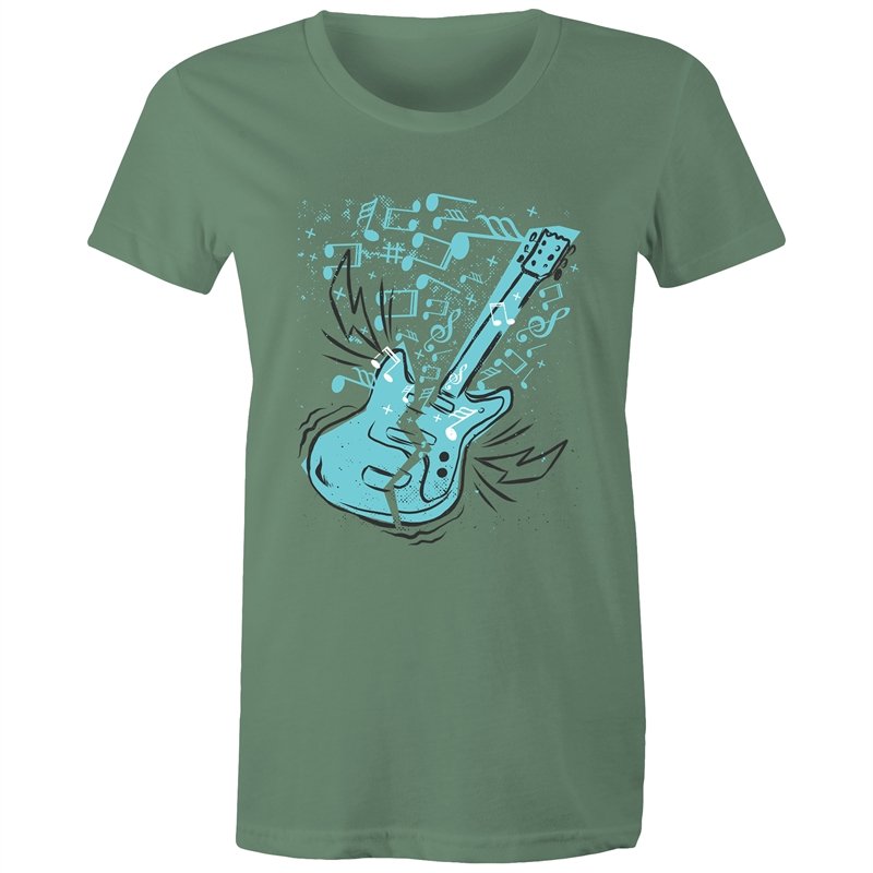 Women's Aqua Guitar T-shirt