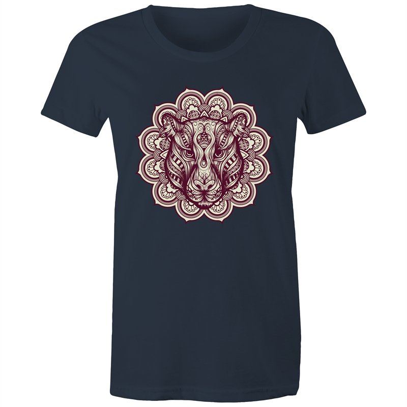 Women's Mandala Lotus Jaguar T-shirt