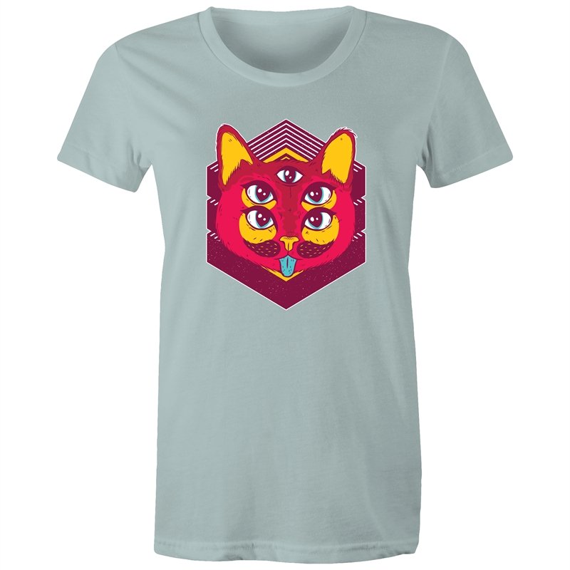 Women's Psychedelic Cat T-shirt