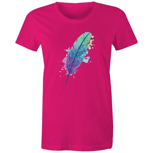 Women's Watercolour Feather T-shirt