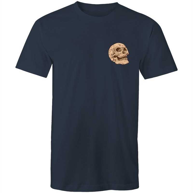 Men's Hipster Skull Pocket T-shirt