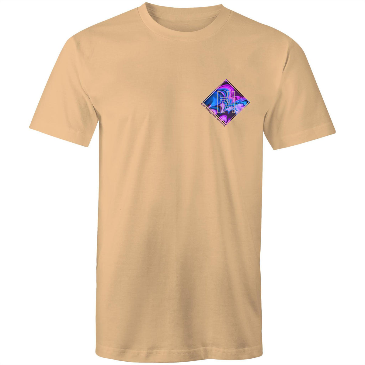 Men's Purple Wave Hippie House Pocket T-Shirt