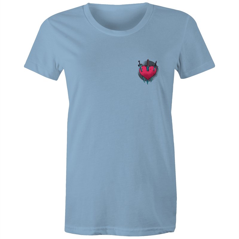 Women's Heart Swords Pocket T-shirt